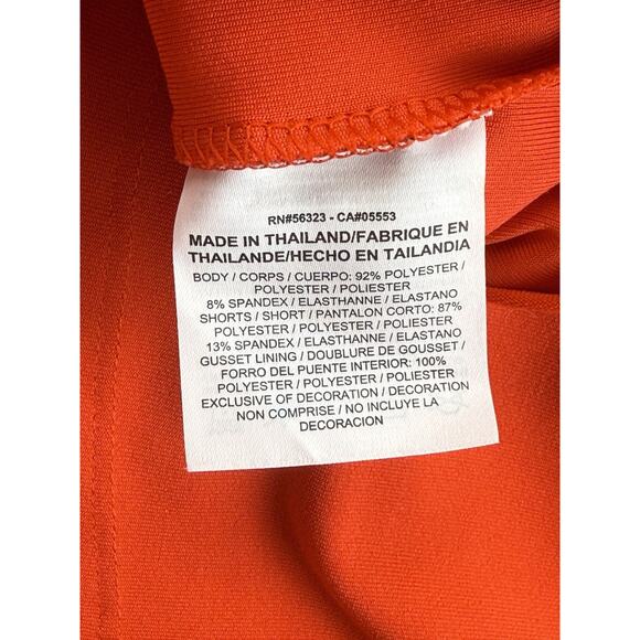 Nike Golf Skort Dri-FIT Womens Large Orange White Swoosh Pickleball Skirt - Picture 5 of 7